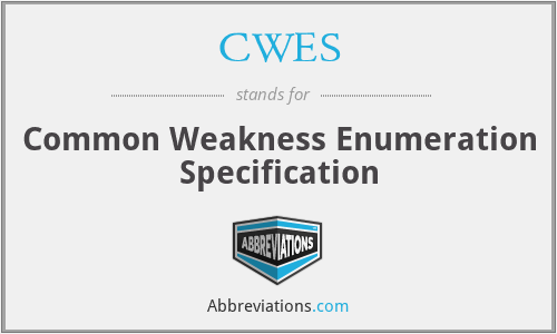 CWES - Common Weakness Enumeration Specification