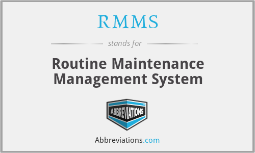 RMMS - Routine Maintenance Management System