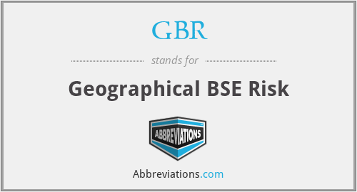 GBR - Geographical BSE Risk