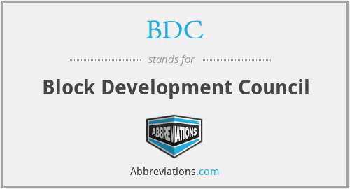 BDC - Block Development Council