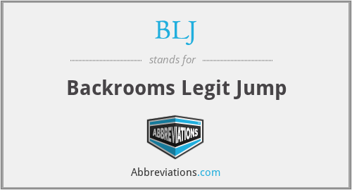 BLJ - Backrooms Legit Jump
