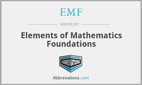 EMF - Elements of Mathematics Foundations