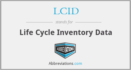 LCID - Life Cycle Inventory Data