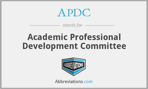 APDC - Academic Professional Development Committee