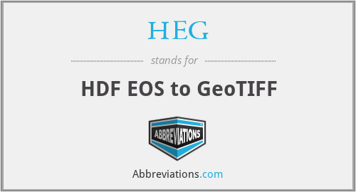 HEG - HDF EOS to GeoTIFF