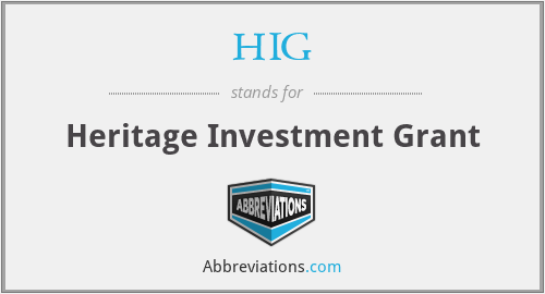 HIG - Heritage Investment Grant
