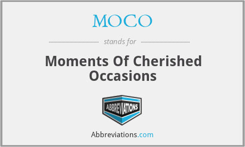 MOCO - Moments Of Cherished Occasions