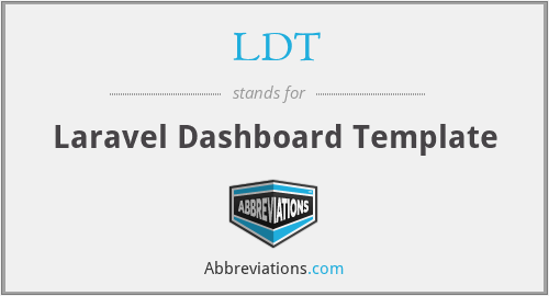 LDT - Laravel Dashboard Template