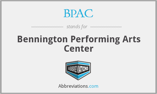 BPAC - Bennington Performing Arts Center