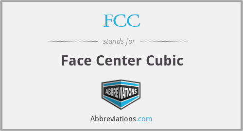 FCC - Face Center Cubic