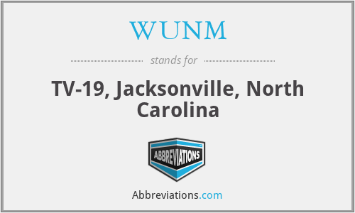 WUNM - TV-19, Jacksonville, North Carolina