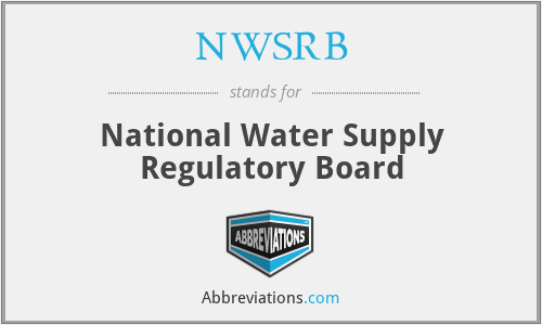 NWSRB - National Water Supply Regulatory Board
