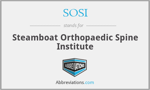 SOSI - Steamboat Orthopaedic Spine Institute