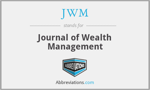 JWM - Journal of Wealth Management