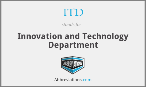 ITD - Innovation and Technology Department