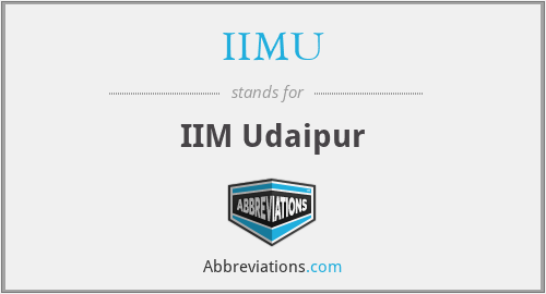 IIMU - IIM Udaipur