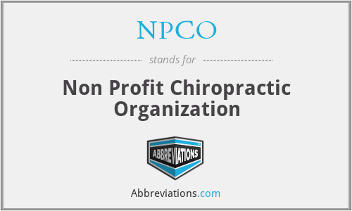 NPCO - Non Profit Chiropractic Organization