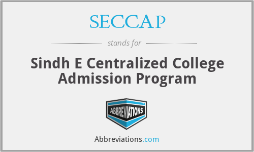 SECCAP - Sindh E Centralized College Admission Program