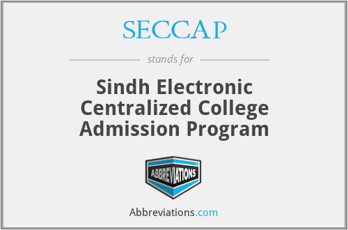 SECCAP - Sindh Electronic Centralized College Admission Program