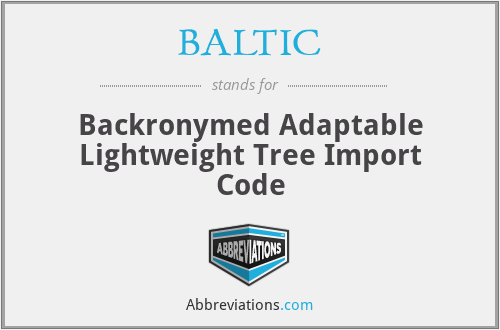 BALTIC - Backronymed Adaptable Lightweight Tree Import Code