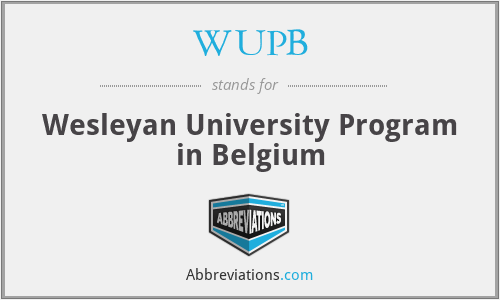 WUPB - Wesleyan University Program in Belgium