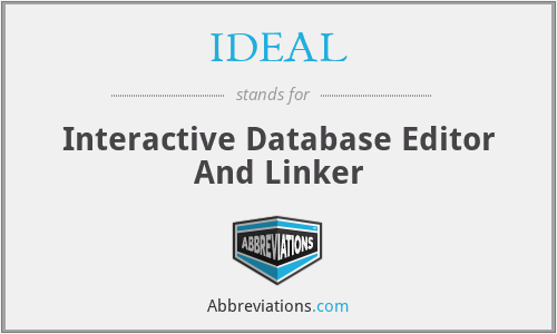 IDEAL - Interactive Database Editor And Linker