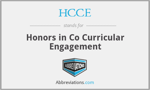 HCCE - Honors in Co Curricular Engagement