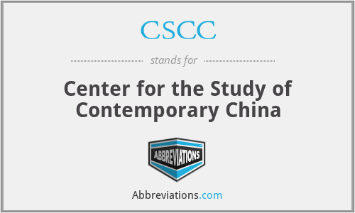CSCC - Center for the Study of Contemporary China