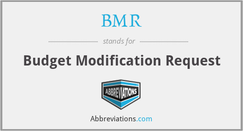BMR - Budget Modification Request