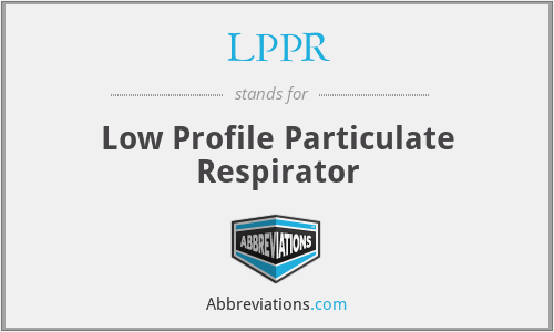 LPPR - Low Profile Particulate Respirator