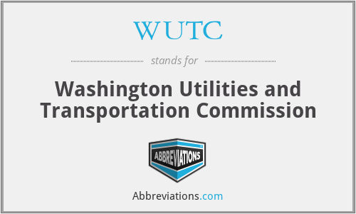 WUTC - Washington Utilities and Transportation Commission