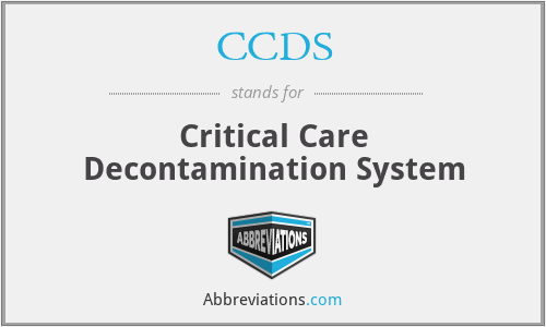CCDS - Critical Care Decontamination System