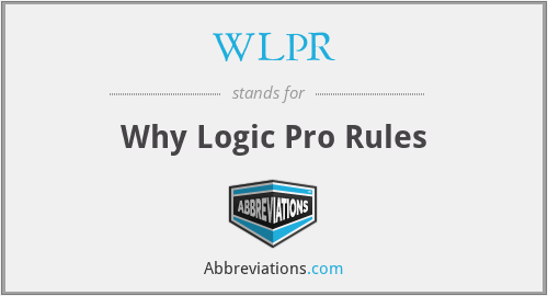 WLPR - Why Logic Pro Rules