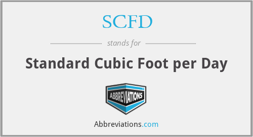 SCFD - Standard Cubic Foot per Day