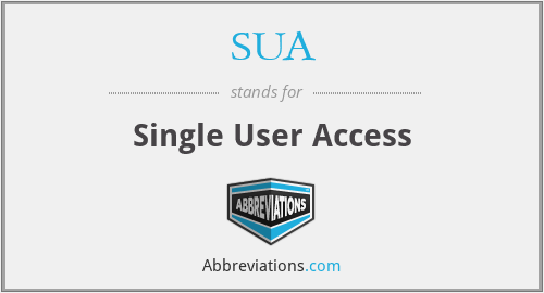 SUA - Single User Access