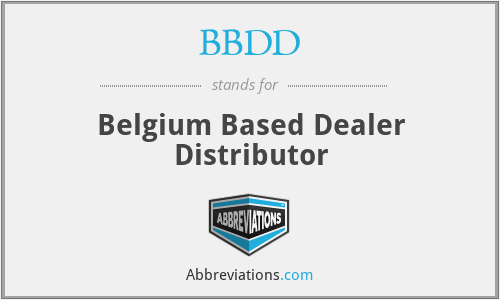 BBDD - Belgium Based Dealer Distributor