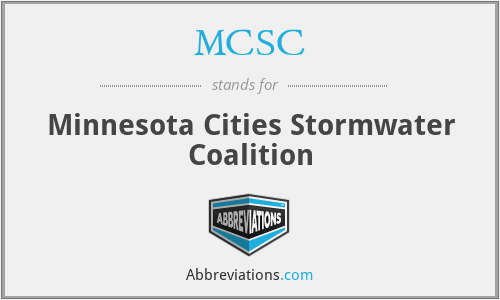 MCSC - Minnesota Cities Stormwater Coalition