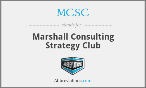 MCSC - Marshall Consulting Strategy Club