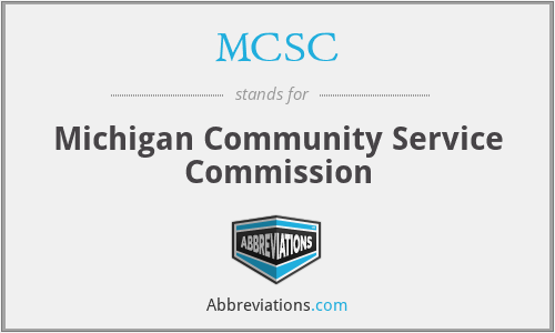 MCSC - Michigan Community Service Commission