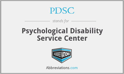 PDSC - Psychological Disability Service Center
