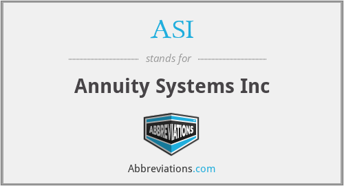 ASI - Annuity Systems Inc