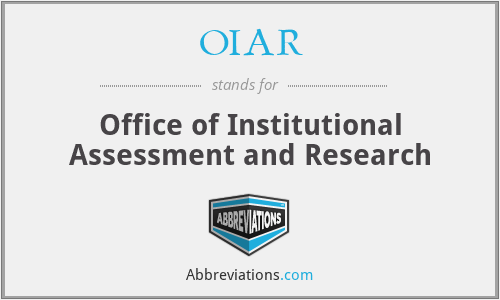 OIAR - Office of Institutional Assessment and Research