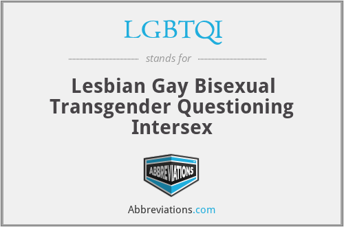 LGBTQI - Lesbian Gay Bisexual Transgender Questioning Intersex