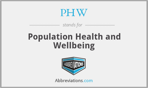 PHW - Population Health and Wellbeing