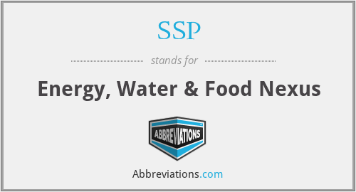 SSP - Energy, Water & Food Nexus
