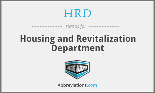 HRD - Housing and Revitalization Department