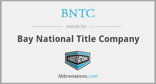 BNTC - Bay National Title Company
