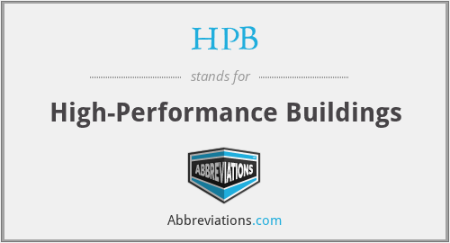 HPB - High-Performance Buildings