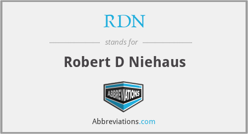 RDN - Robert D Niehaus
