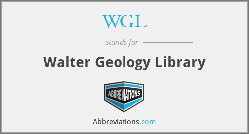 WGL - Walter Geology Library